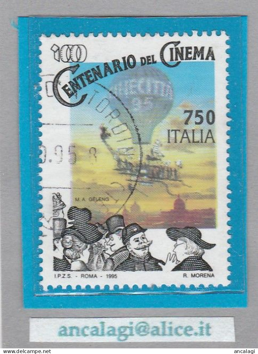 USATI ITALIA 1995 - Ref.0728A "CENTENARIO DEL CINEMA" 1 Val. - - 1991-00: Usati