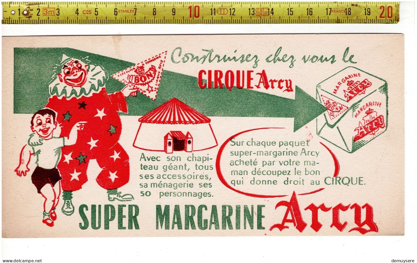 SOLDE 2016 ( BUVARD ?) CIRQUE ARCY - SUPER MARGARINE - Reclame