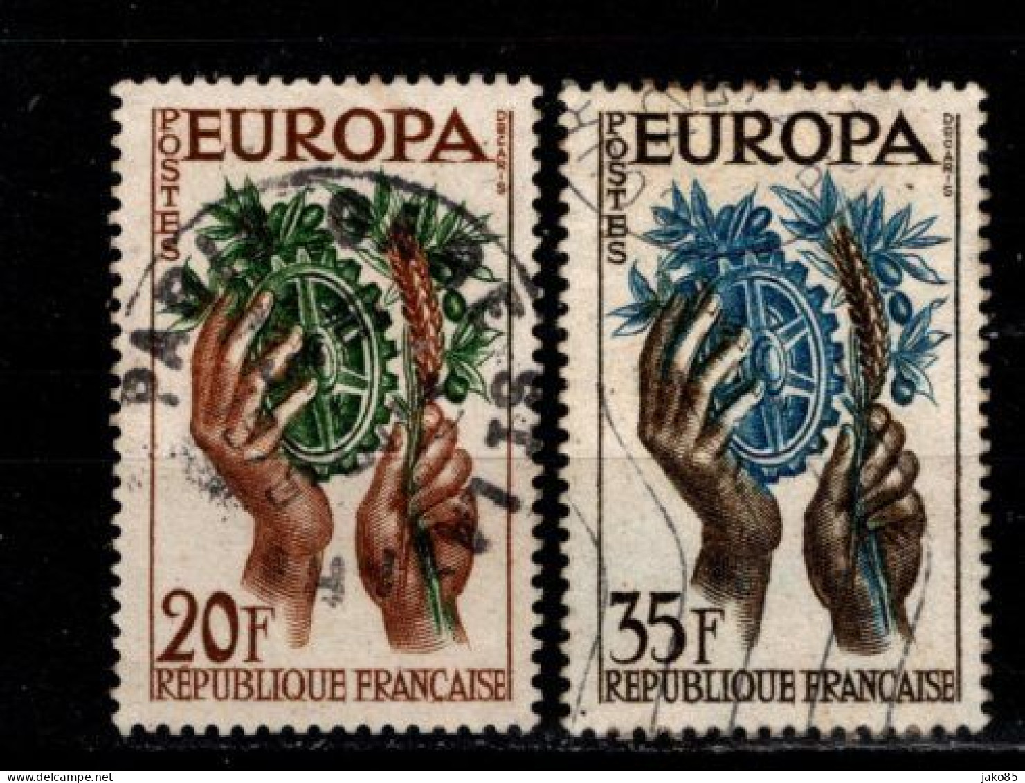 - FRANCE - 1957 - YT N° 1122 / 1123 - Oblitérés - EUROPA - Usati