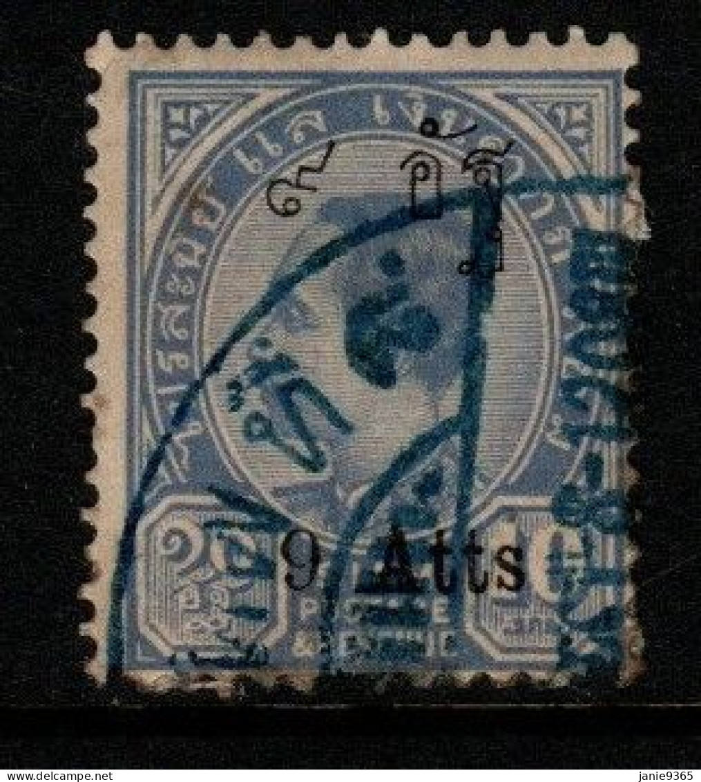 Thailand Cat 114 1908 King Rama V Provisional 9 Atts On 10 ,used - Tailandia