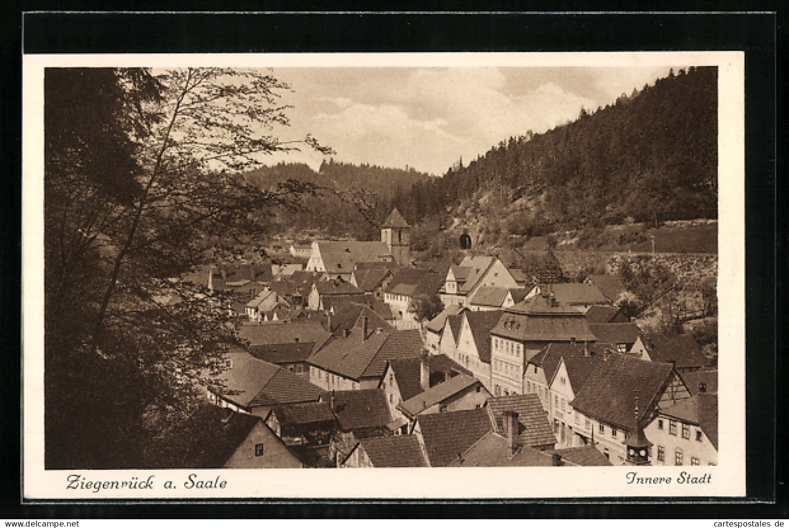 AK Ziegenrück / Saale, Teilansicht Von Oben, Innere Stadt  - Ziegenrück