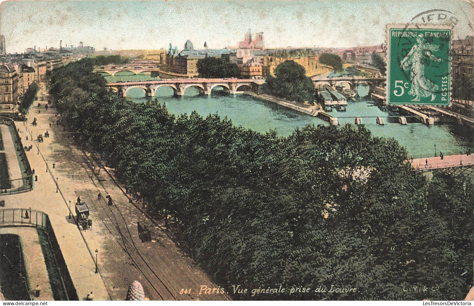 FRANCE - Paris  - Vue Générale De La Ville Prise Du Louvre - Colorisé - Carte Postale Ancienne - Multi-vues, Vues Panoramiques