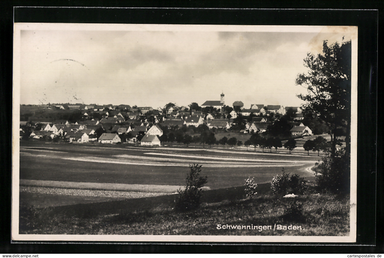 AK Schwenningen /Baden, Ortsansicht Von Anhöhe Aus  - Baden-Baden