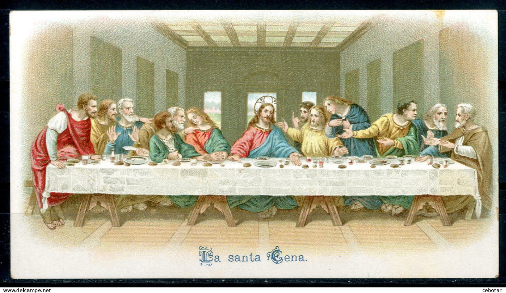 SANTINO - La Santa Cena - Santino Antico. - Devotion Images