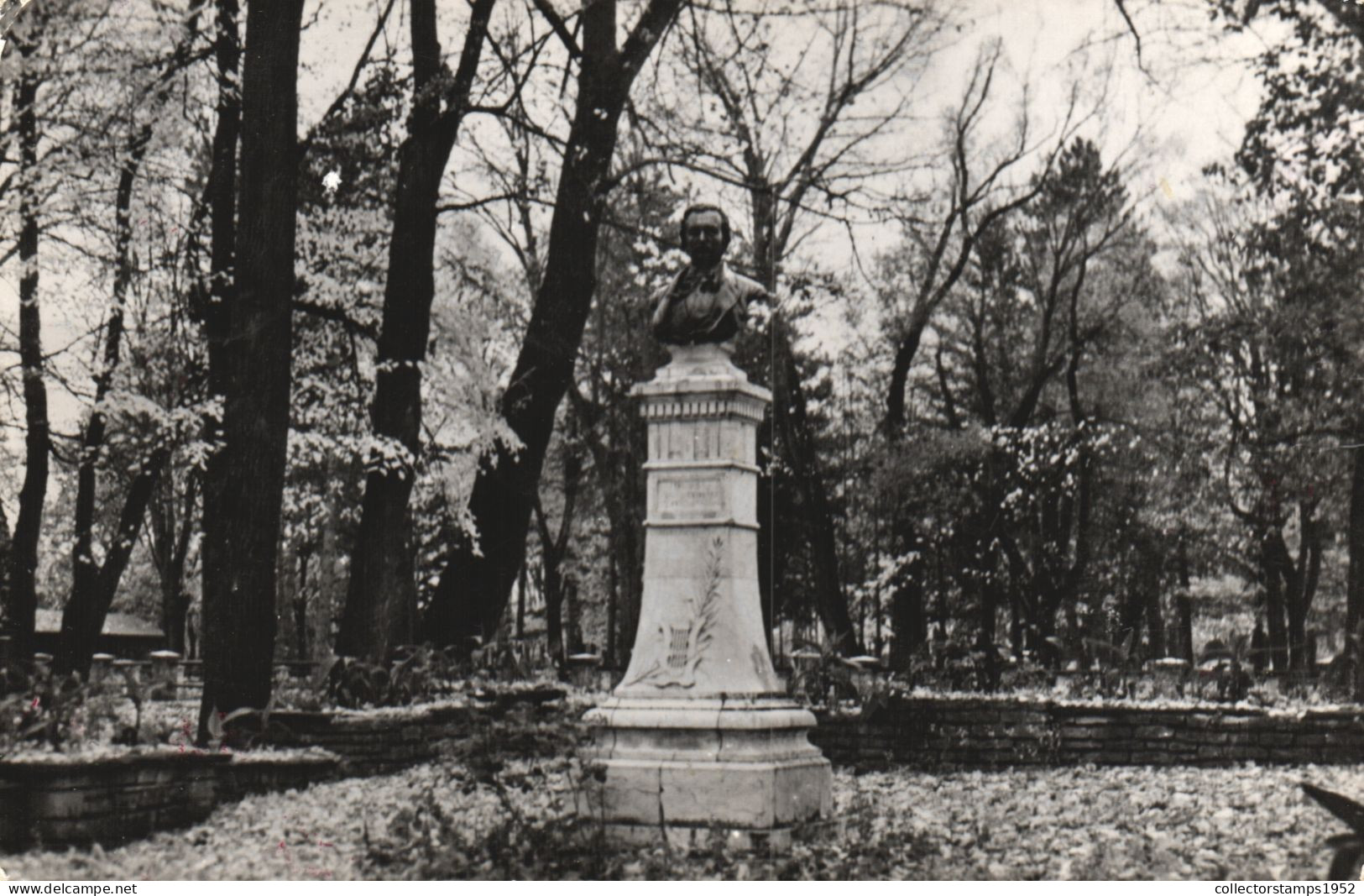 BOTOSANI, PARC, MONUMENT, STATUIE, ROMANIA, POSTCARD - Romania