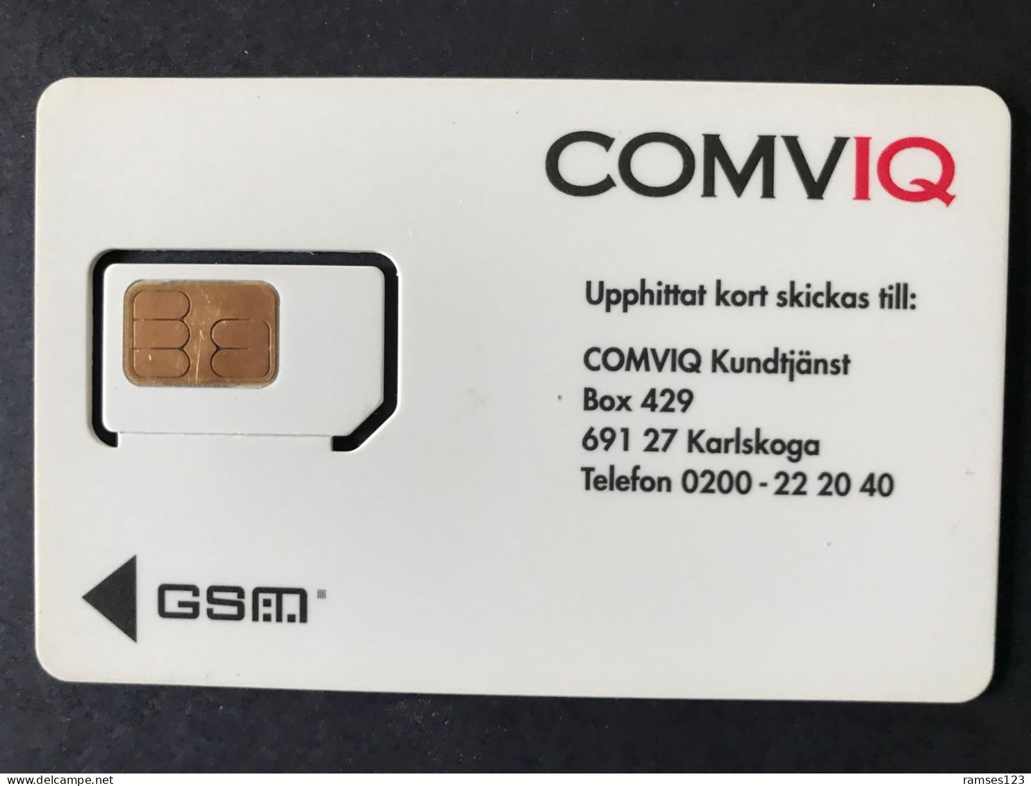 TEST DEMO OLD   GSM SWEDEN  COMVIQ   MINT - Svezia