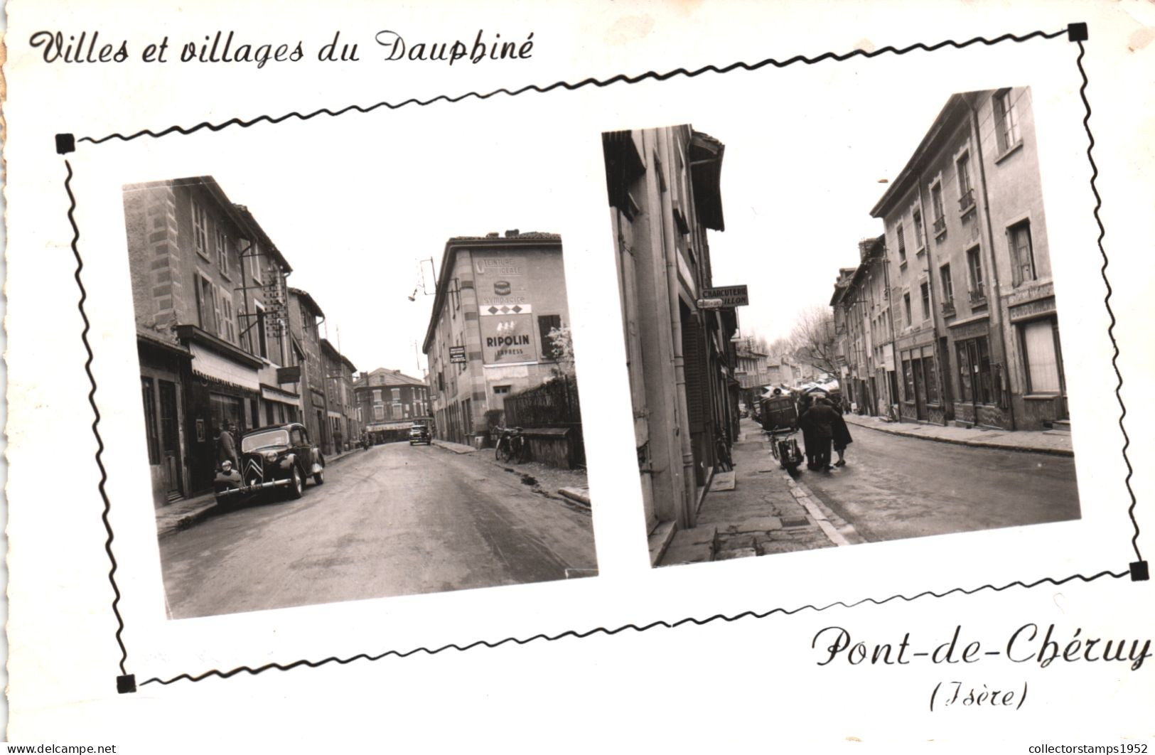 PONT-DE-CHERUY, ISERE, MULTIPLE VIEWS, ARCHITECTURE, CAR, FRANCE, POSTCARD - Pont-de-Chéruy