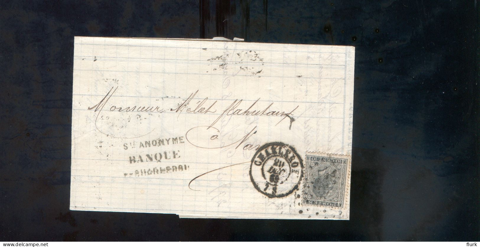 België OCB17 Gestempeld Op Brief Charleroy-Namur 1869 Perfect (2 Scans) - 1865-1866 Perfil Izquierdo