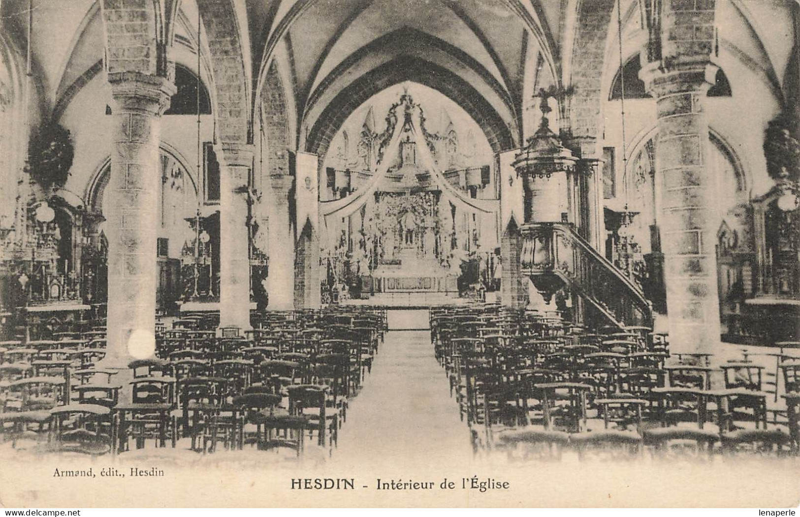 D6676 Hesdin Intérieur De L'église - Hesdin