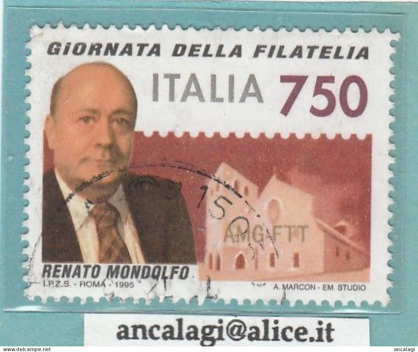 USATI ITALIA 1995 - Ref.0732 "GIORNATA DELLA FILATELIA" 1 Val. - - 1991-00: Usati