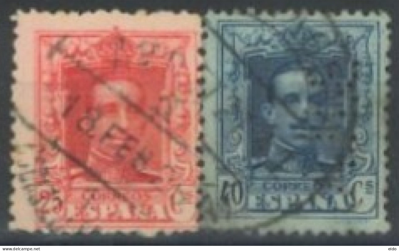 SPAIN, 1922/26, KING ALFONSO XIII STAMPS SET OF 2, USED. - Gebruikt