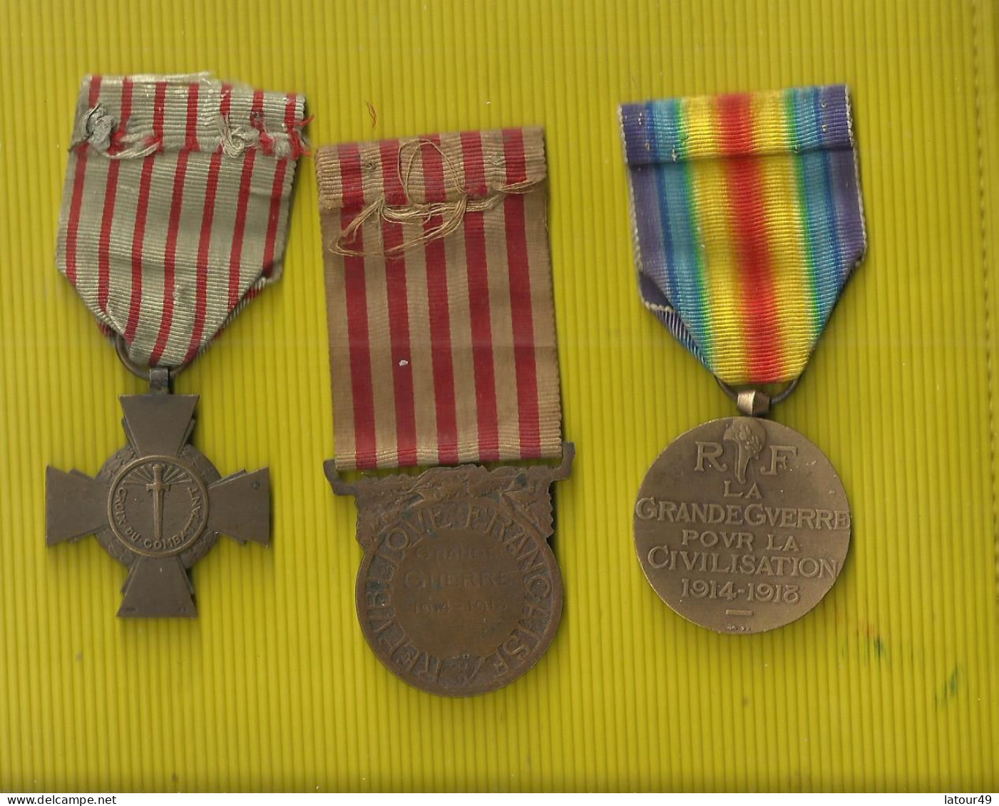 3 Medailles Militaires - France