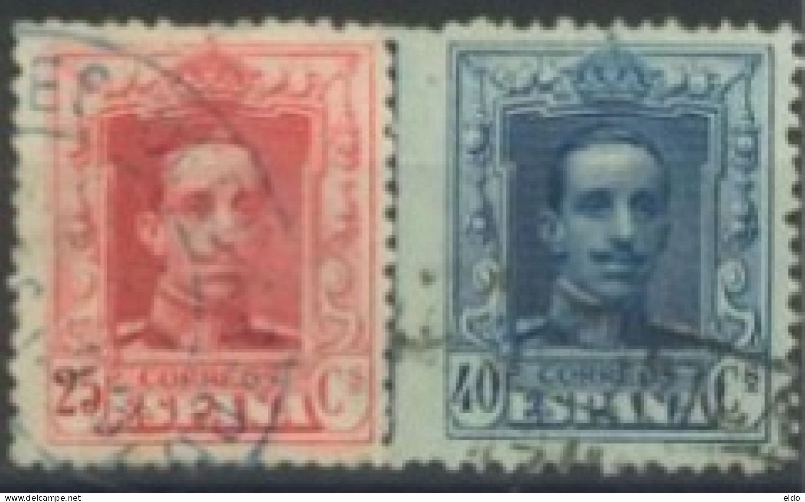 SPAIN, 1922/26, KING ALFONSO XIII STAMPS SET OF 2, USED. - Oblitérés