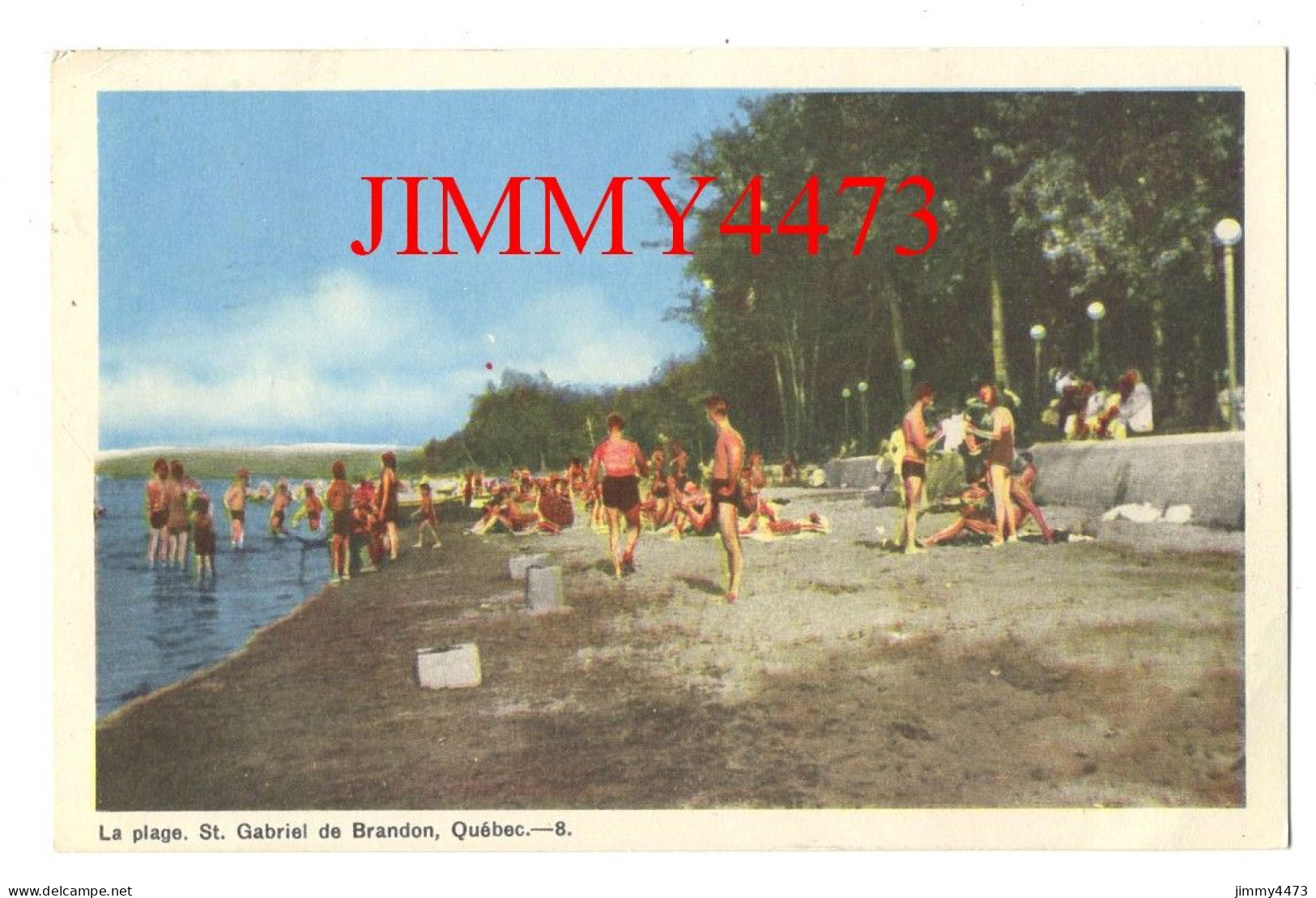 St. Gabriel De Brandon En 1955 - La Plage ( Bien Animée )Québec Canada - N°8 - Photogelatine Engraving Co LTD - Toronto - Sonstige & Ohne Zuordnung