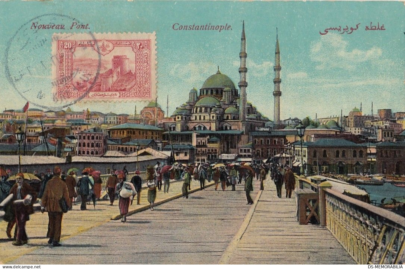 Constantinople - Galata Bridge 1914 - Turquia