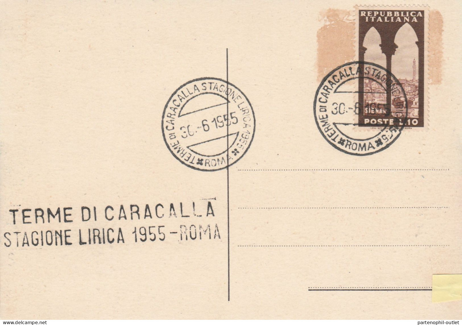 Cartolina - Postcard / Non Viaggiata /  Roma - Terme Di Caracalla, Stagione Lirica 1955 - Opera