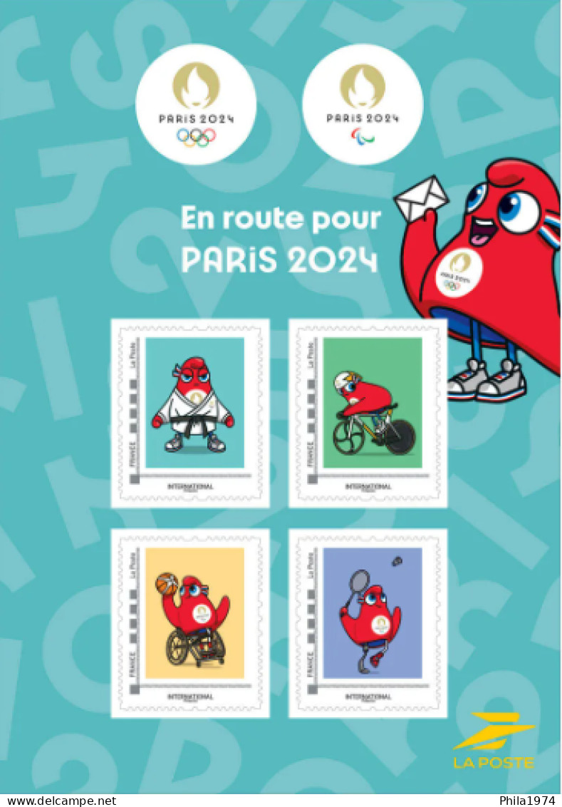 France 2023 Collector 4 Timbres - Jeux Olympiques En Route Pour Paris 2024 - Nuevos