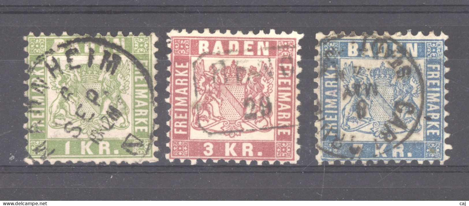 Allemagne  -  Bade   :  Mi  23-25  (o)          ,   N2 - Used