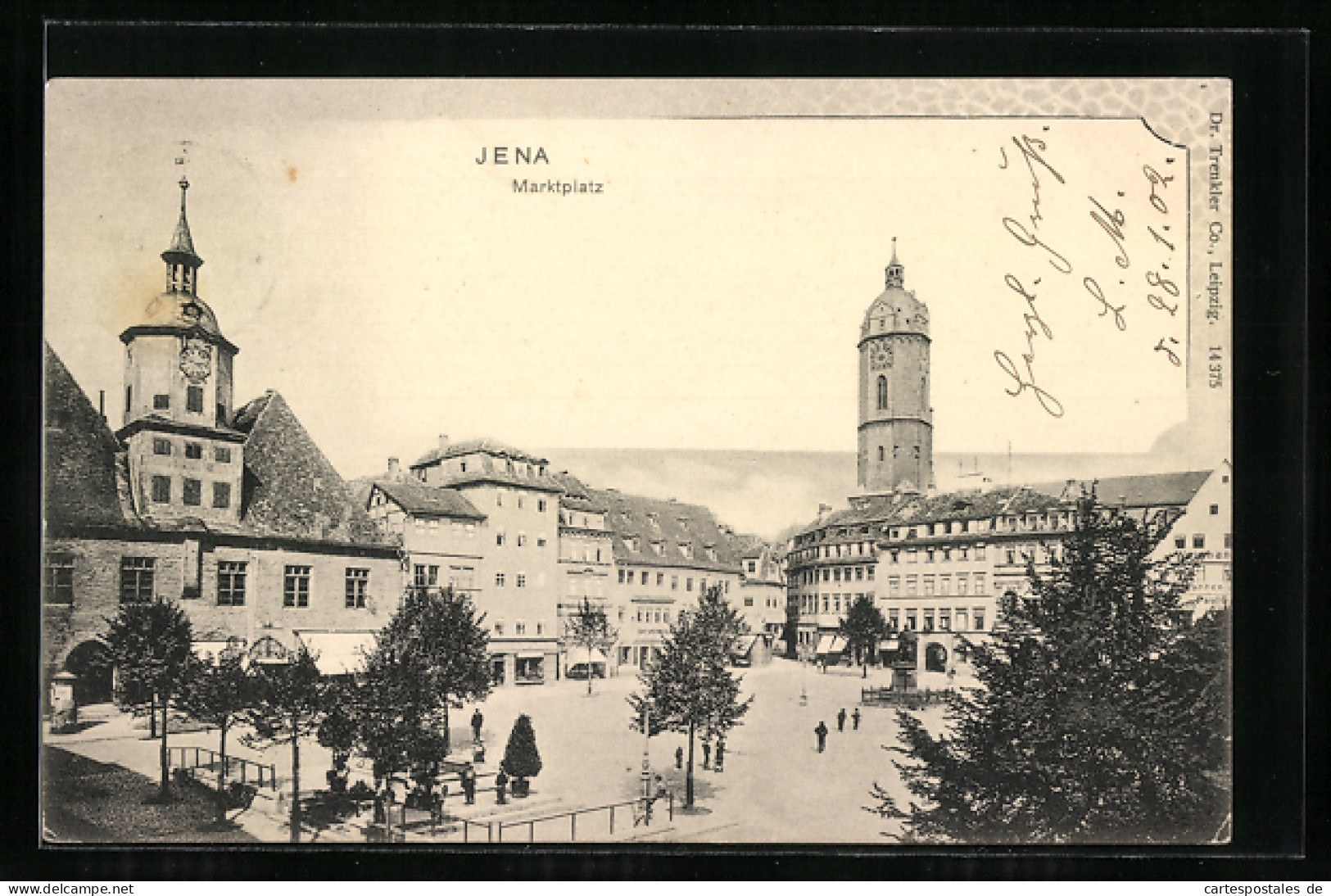AK Jena, Blick Auf Den Marktplatz  - Jena