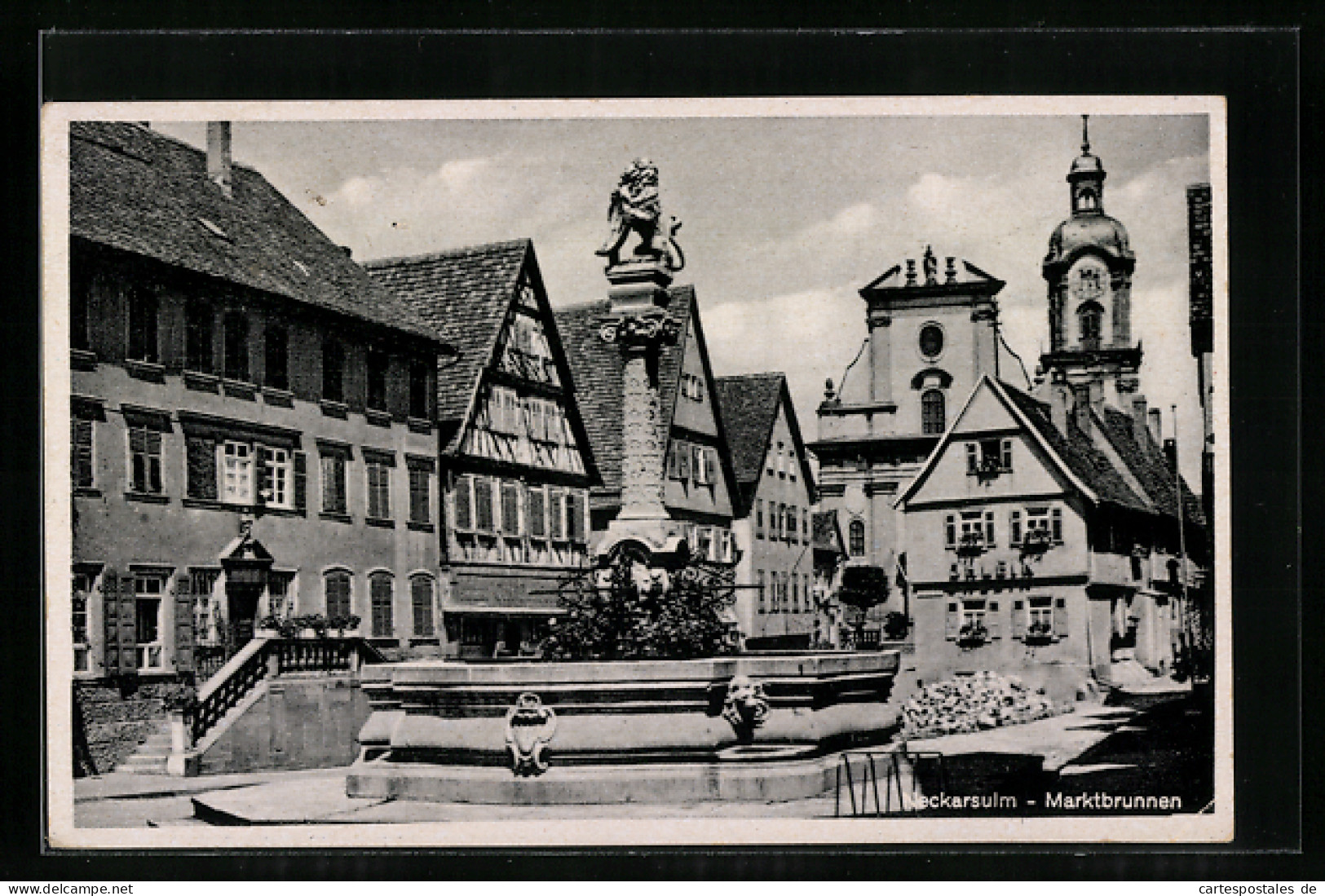 AK Neckarsulm, Marktbrunnen  - Neckarsulm