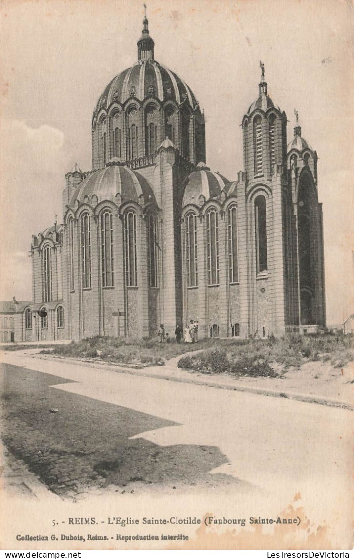 FRANCE - Reims - L'église Sainte Clotilde ( Faubourg Sainte Anne) - Carte Postale Ancienne - Reims