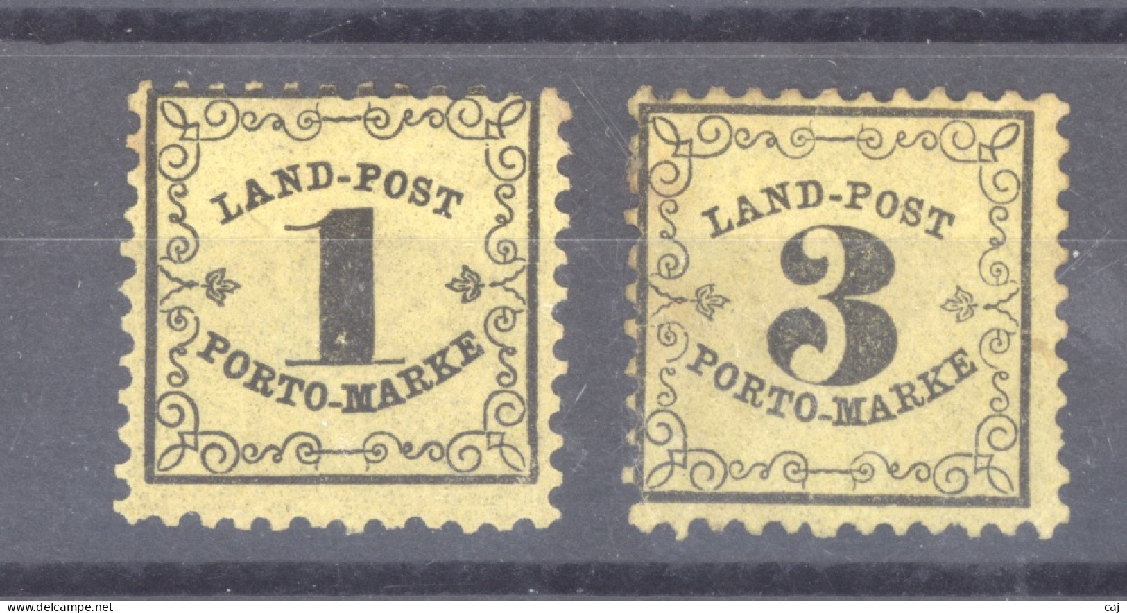 Allemagne  -  Bade  -  Taxe  :  Mi  1-2  * - Mint