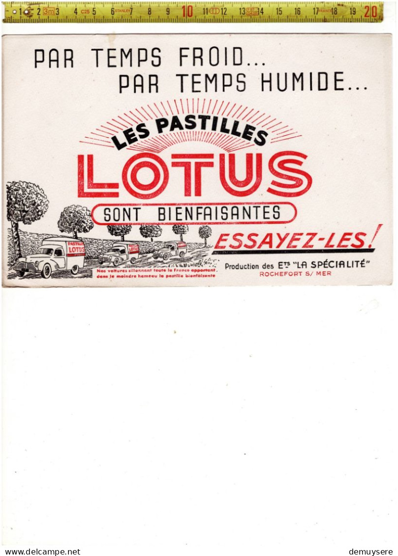 SOLDE 2017 ( BUVARD ?) LES PASTILLES LOTUS SONT BIENFAISANTES - Reclame