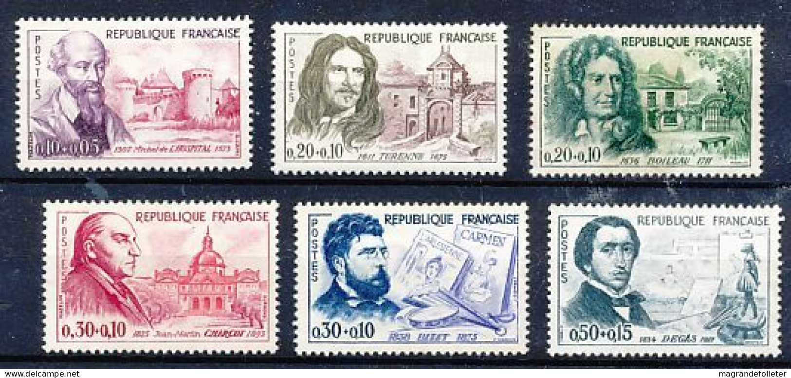 TIMBRE  ZEGEL STAMP FRANCE CELEBRITES 1257-62  X - Andere & Zonder Classificatie