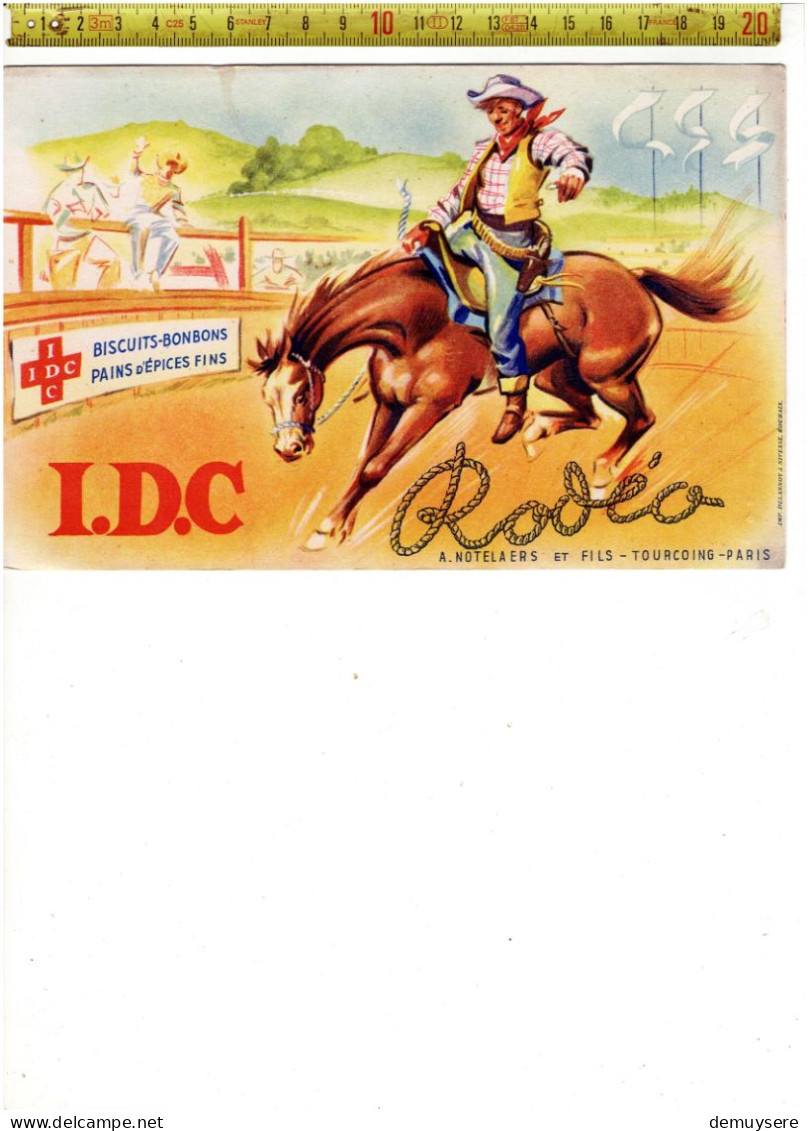 SOLDE 2017 ( BUVARD ?) BISCUITS BONBONS PAINS D EPIECES FIN I.D.C  RODEO - Reclame