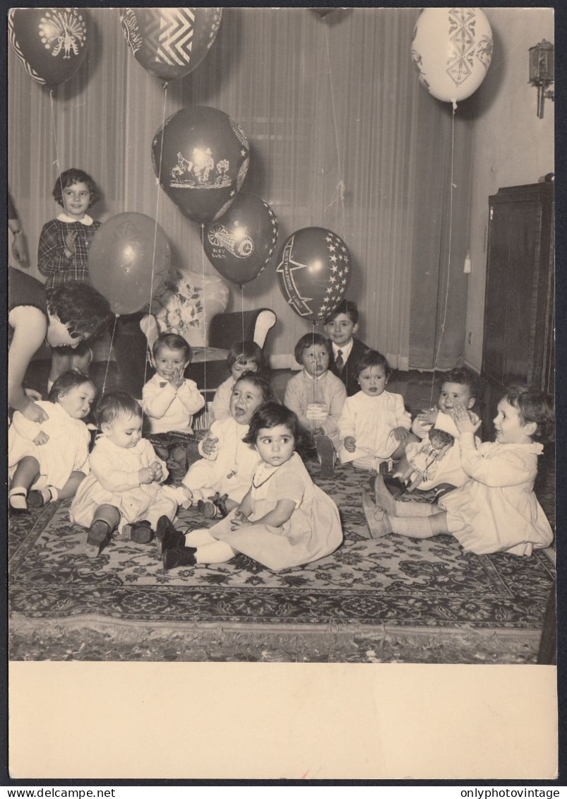 Roma 1960 - Laboratorio Fotografico G. Delfini - Bimbi Con Palloncini - Lugares