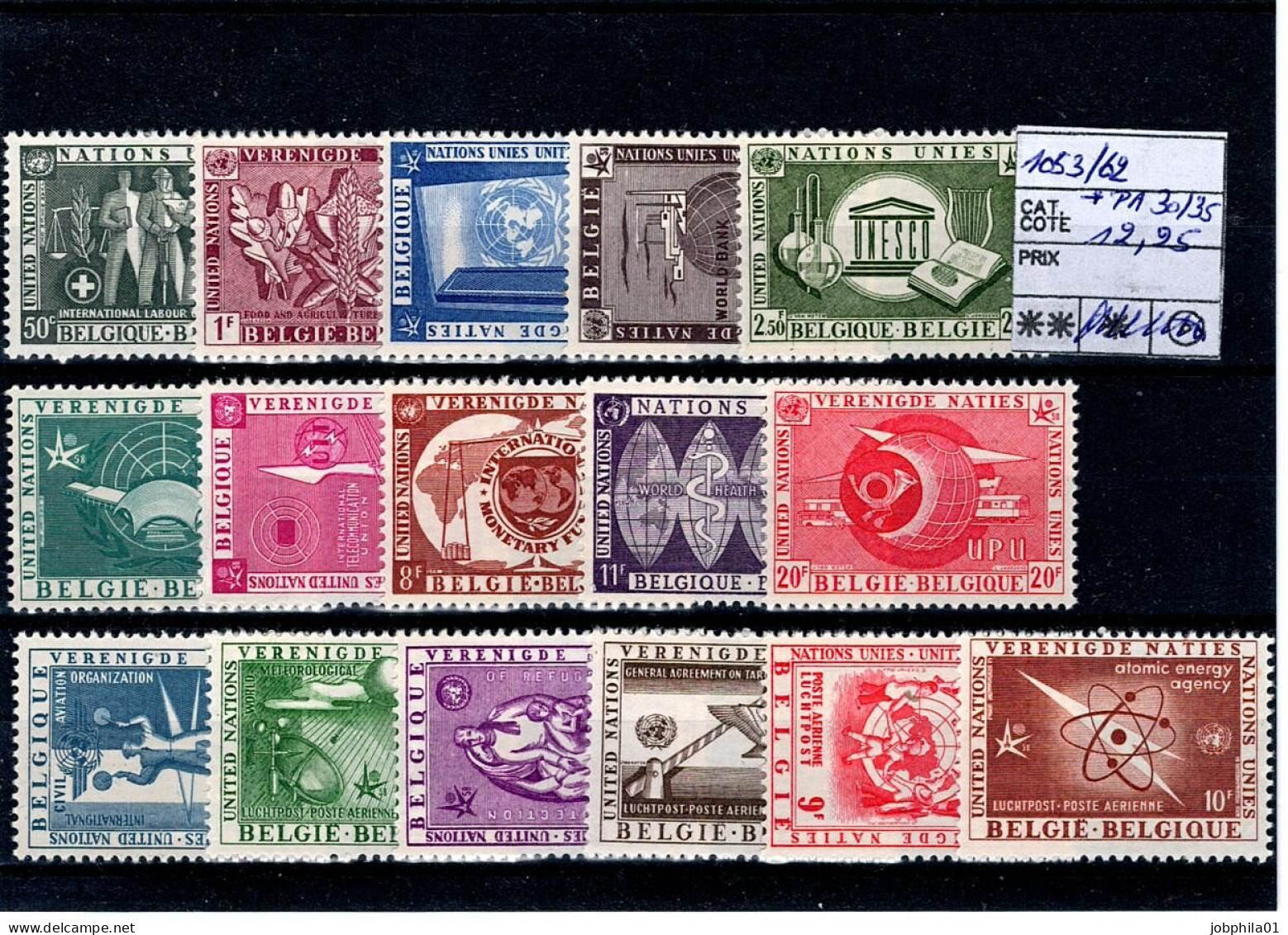 1053-1062  3x  Xx  Côte 30.00€ - Unused Stamps