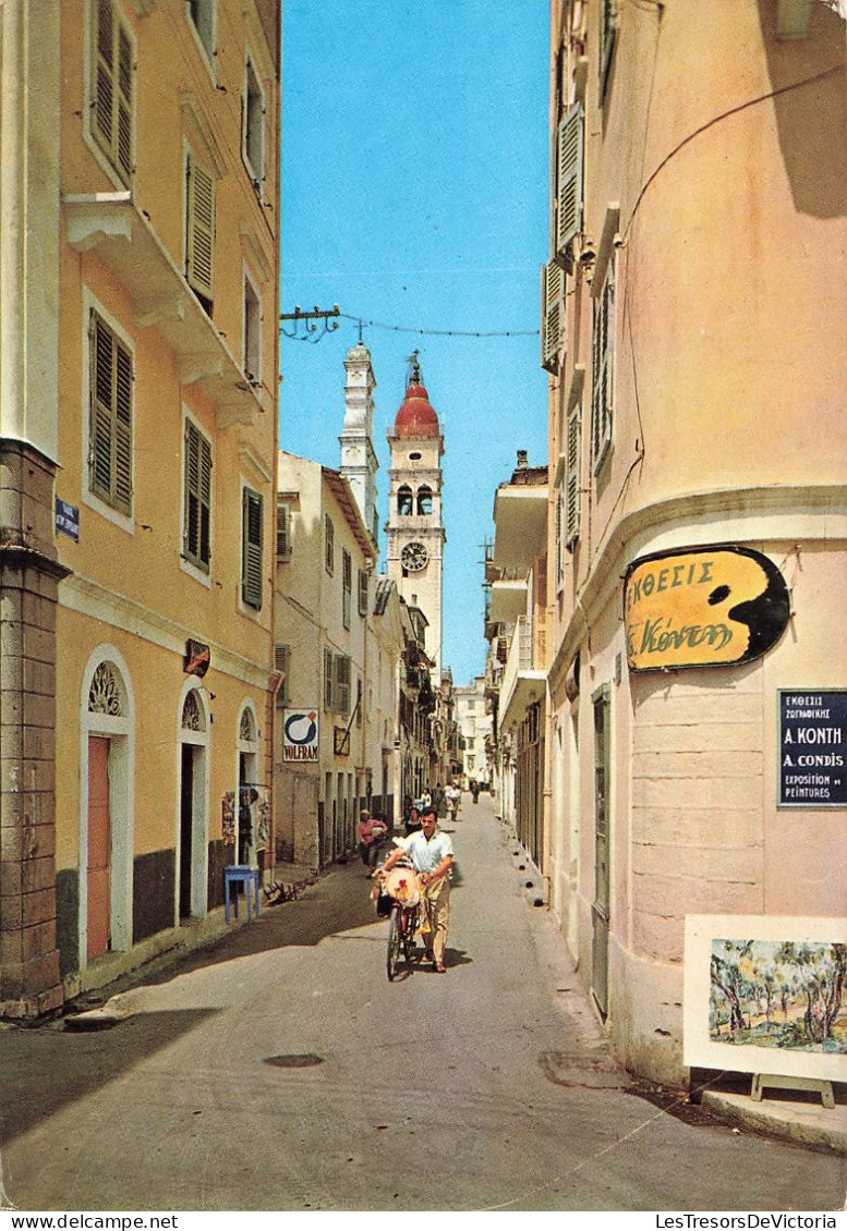 GRECE - Corfu - Via S Spiridione - Vue Sur Une Rue - Animé - Vue Générale - Carte Postale Ancienne - Greece