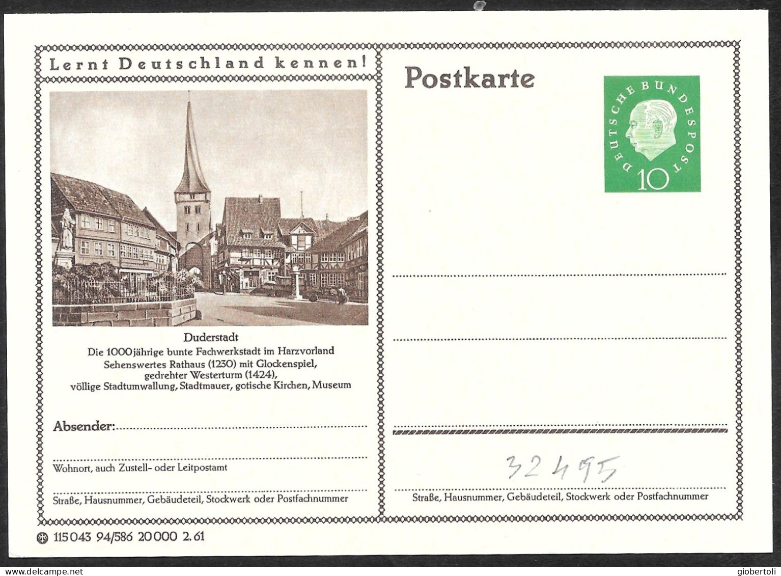 Germania/Germany/Allemagne: Intero, Stationery, Entier, Chiesa, Church, église - Churches & Cathedrals