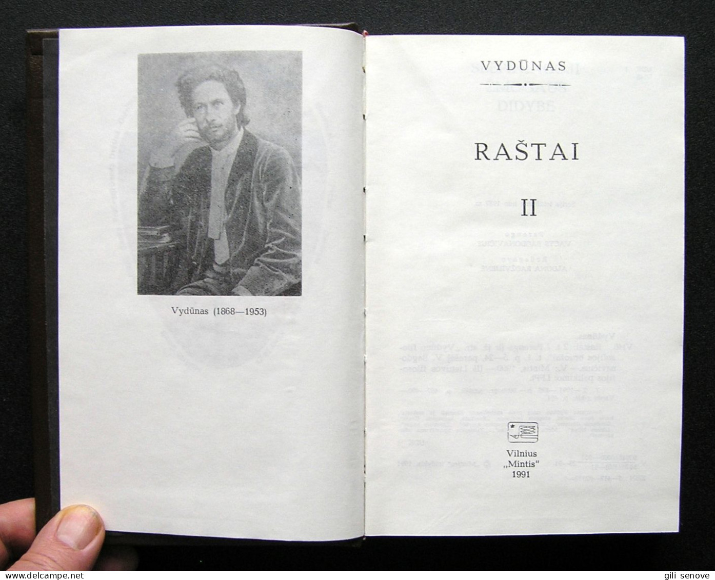 Lithuanian Book / Raštai (II Tomas) By Vydūnas 1991 - Cultural