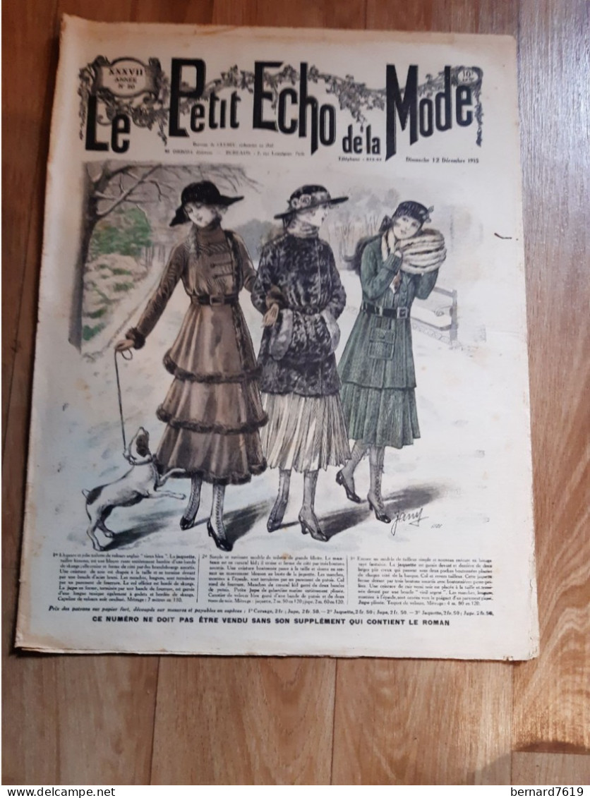 Revue - - Le Petit Echo De La Mode - Annee 1915 - N°50 - 1900 - 1949