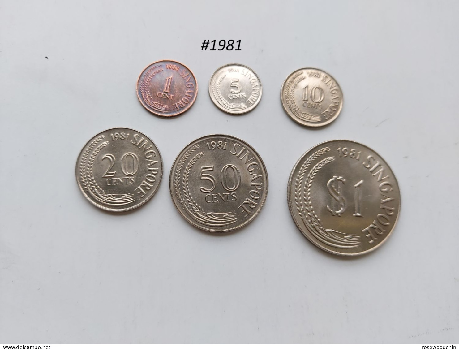 Vintage ! Complete Set Of 1981 First Serie (Marine Series ) Singapore Old Coins (#87-1) - Singapore