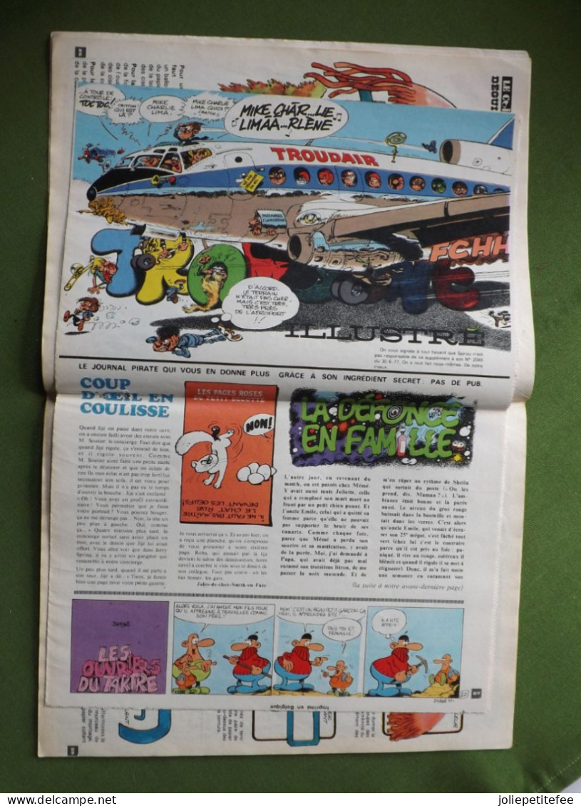 Supplément Spirou.   "TROMBONE ILLUSTRE"  Fascicule Clandestin De Spirou Dessiné Par FRANQUIN .    N°2046    30/6/77. - Spirou Magazine