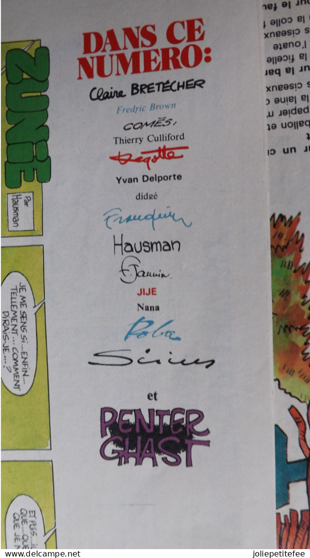 Supplément Spirou.   "TROMBONE ILLUSTRE"  Fascicule Clandestin De Spirou Dessiné Par FRANQUIN .    N°2046    30/6/77. - Spirou Magazine