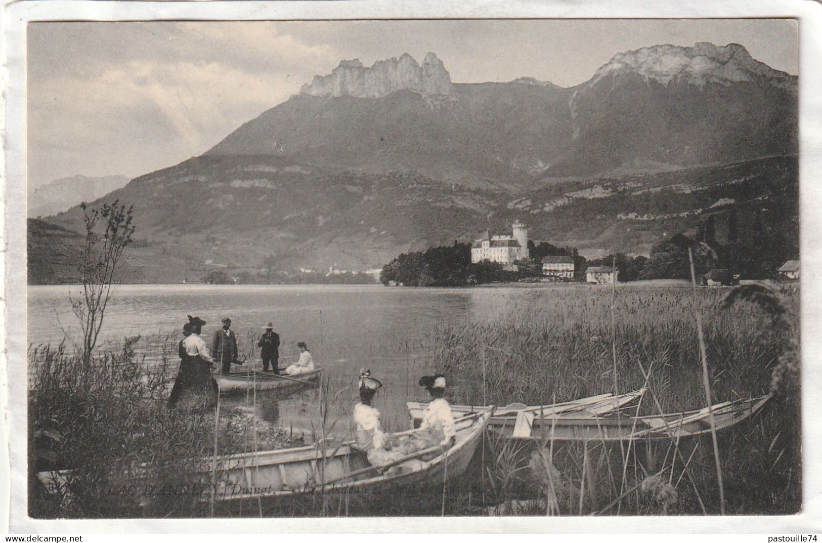 CPA :  14 X 9  -  LAC  D'ANNECY  -  DUINGT.  - Le Château Et Dent De Lanfon - Duingt