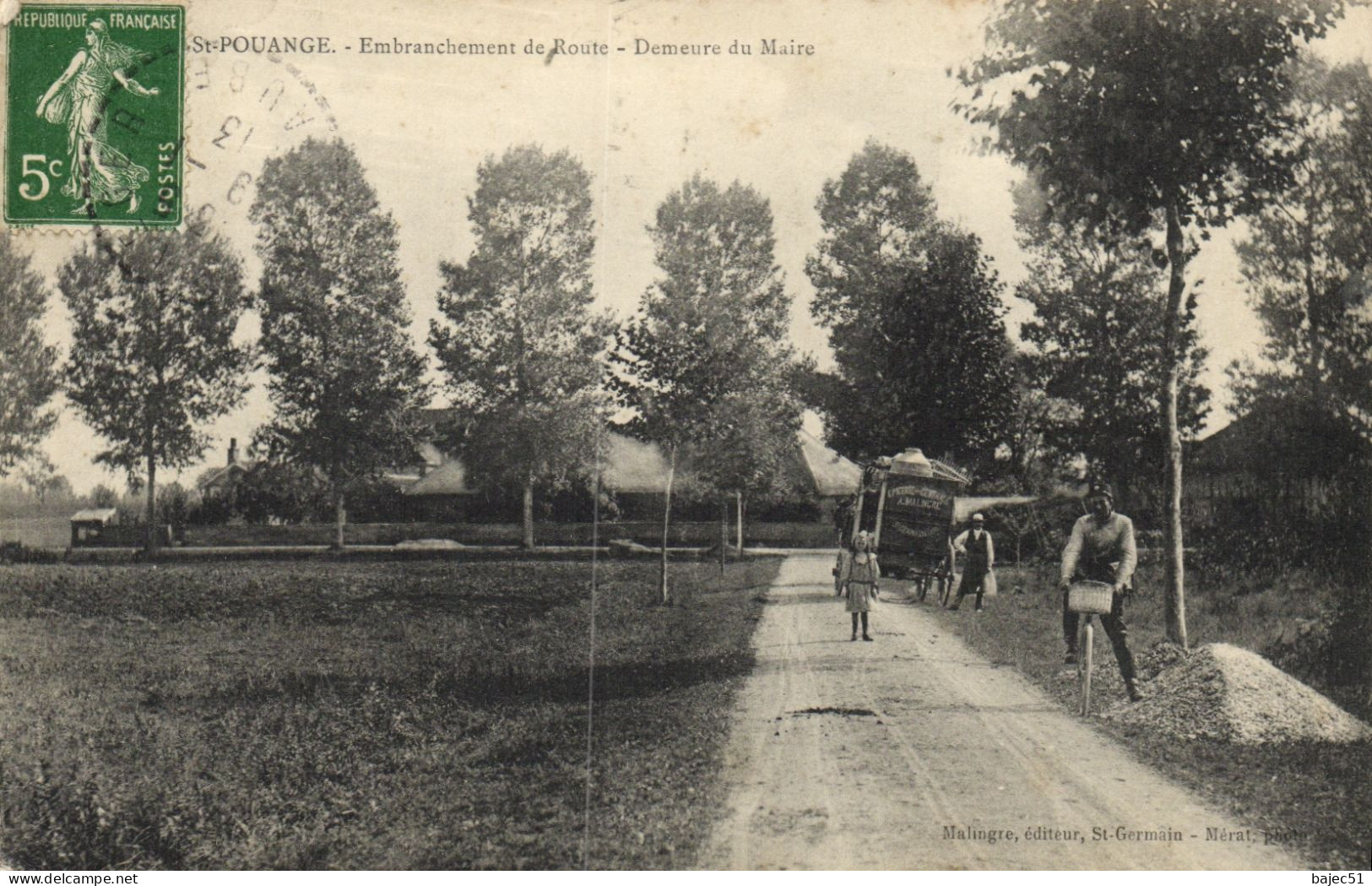 Saint Pouange - Embranchement De Route - Demeure Du Maire - Autres & Non Classés