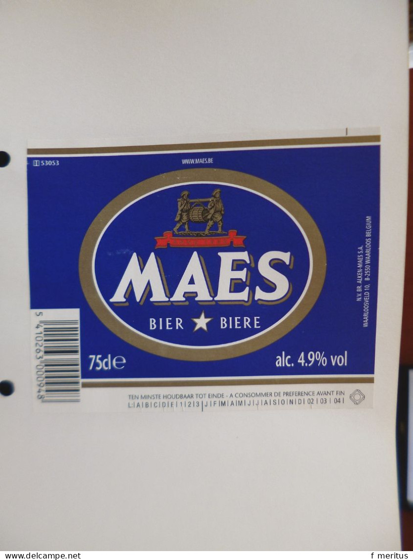Lot de 11 étiquettes de bières belges - Brasserie Alken-Maes
