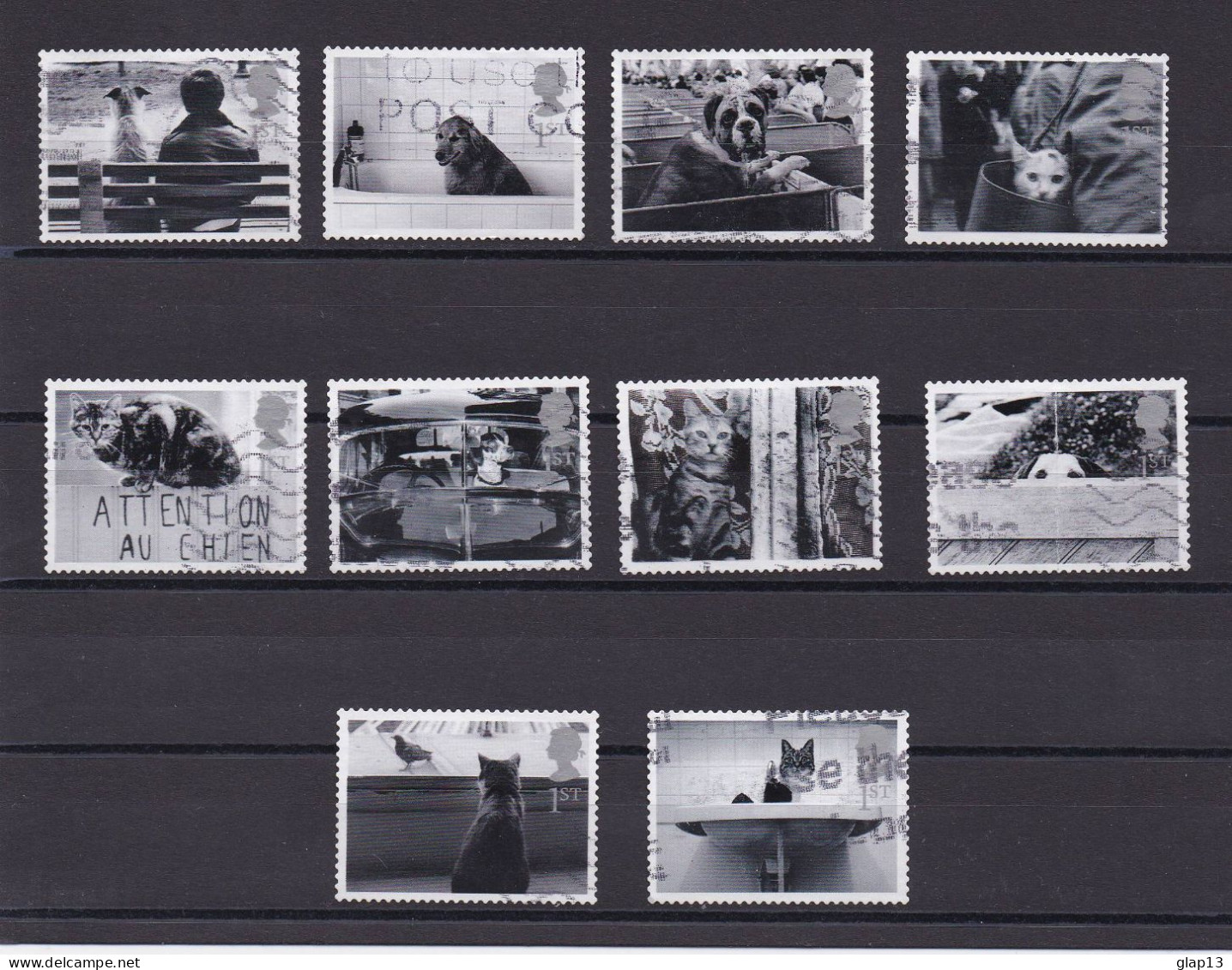 GRANDE-BRETAGNE 2001 TIMBRE N°2226/35 OBLITERE CHIENS ET CHATS - Used Stamps