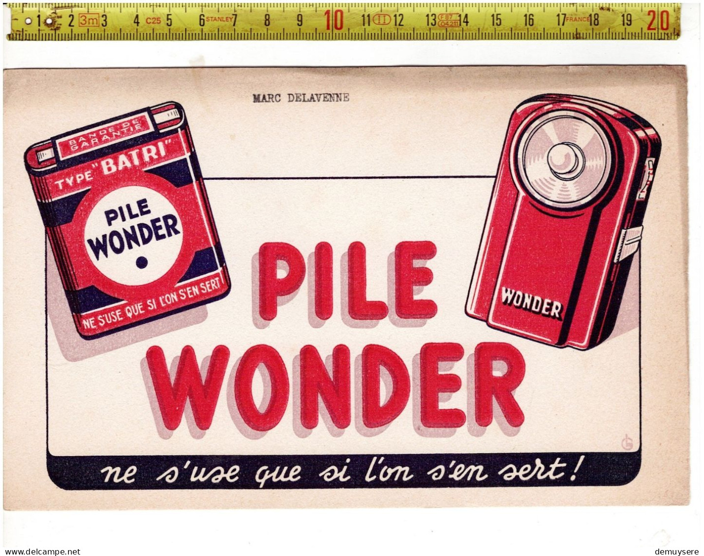 SOLDE 2018 ( BUVARD ?) PILE WONDER - Werbung