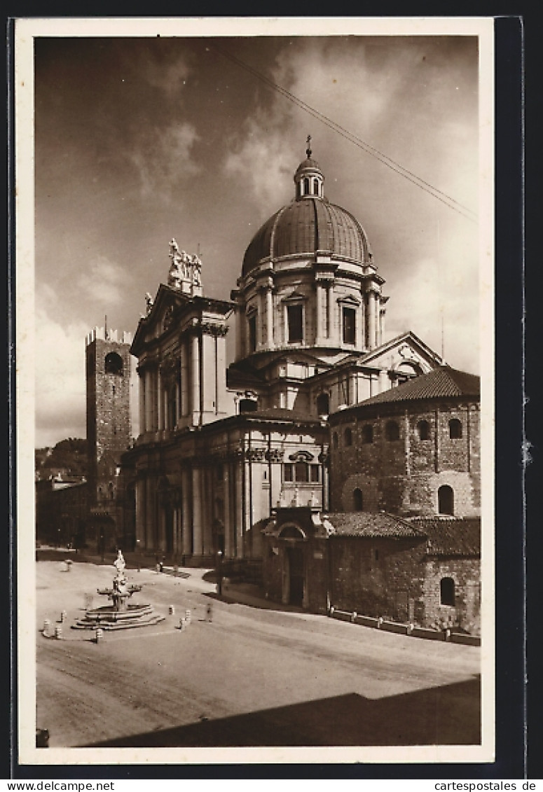 Cartolina Brescia, Duomo Nuovo E Duomo Vecchio  - Brescia