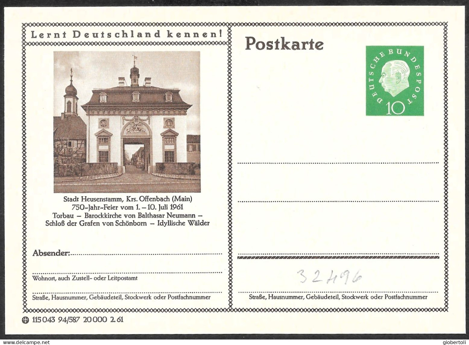 Germania/Germany/Allemagne: Intero, Stationery, Entier, Chiesa, Church, église - Chiese E Cattedrali