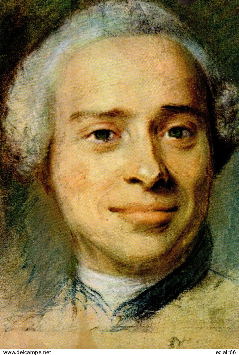 MAURICE QUENTIN DE LA TOUR D'ALEMBERT(PASTEL)Coll Du Musée A L'écuyer 1704 1788 N° CI M 8 Impeccable - Personnages Historiques