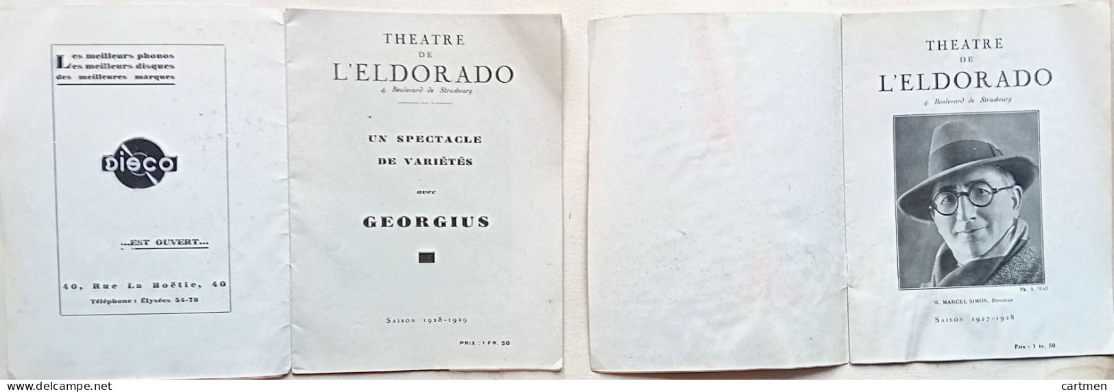 GUS BOFA SPECTACLE THEATRE ELDORADO PROGRAMME 1927 /1929 ILLUSTRATION GUS BOFA - Programmes
