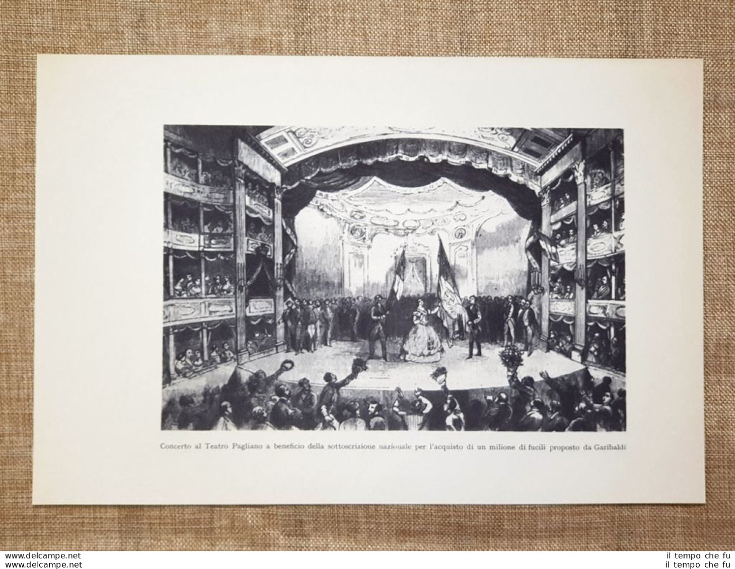 Firenze 1860 Teatro Pagliano Oggi Verdi Concerto Pro Milione Fucili Garibaldi - Otros & Sin Clasificación