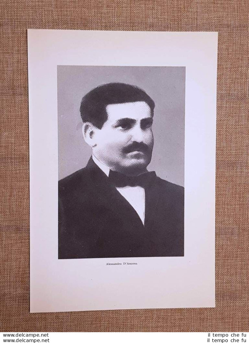 Alessandro D'Ancona Pisa, 20 Febbraio 1835 Firenze, 8 Novembre 1914 Storico (2) - Autres & Non Classés