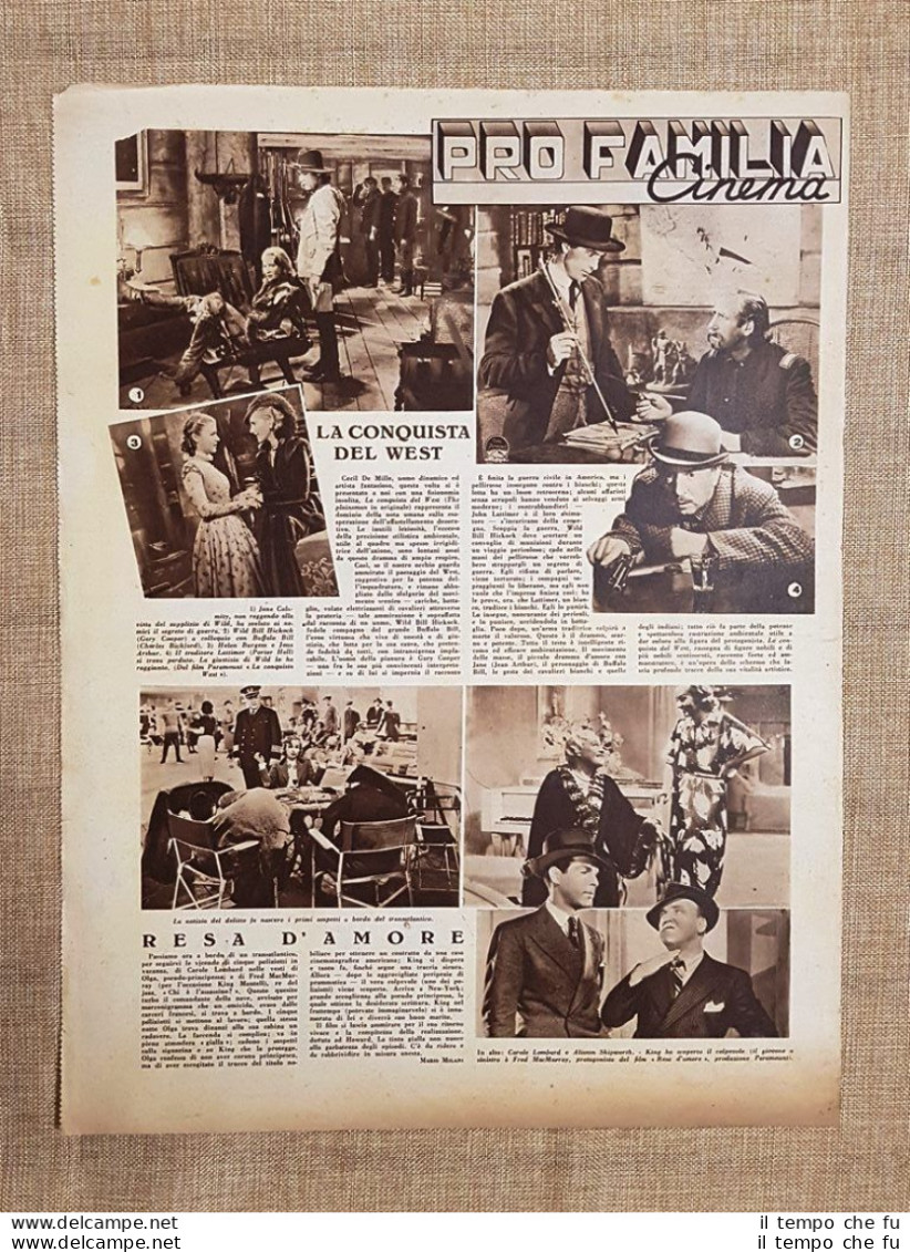 Film La Conquista Del West E Resa D'amore Illustrazione Di Cinema 1937 - Sonstige & Ohne Zuordnung